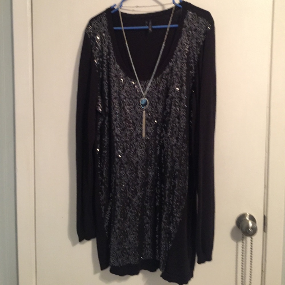Blingin' Black Sequin Tunic